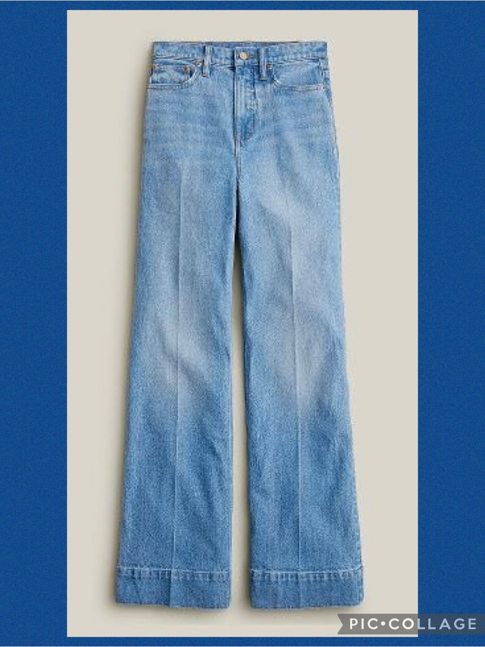 J. Crew Wide Leg Denim Trouser Jean